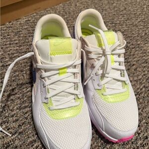 Nike Women's White and Lime Sneakers
